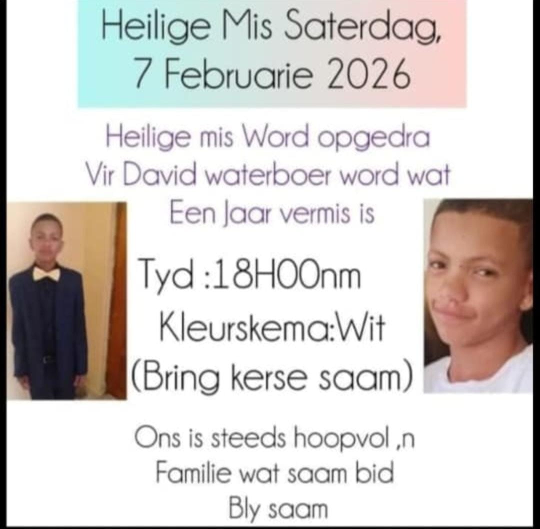 Hope endures one year after David Waterboer disappearance